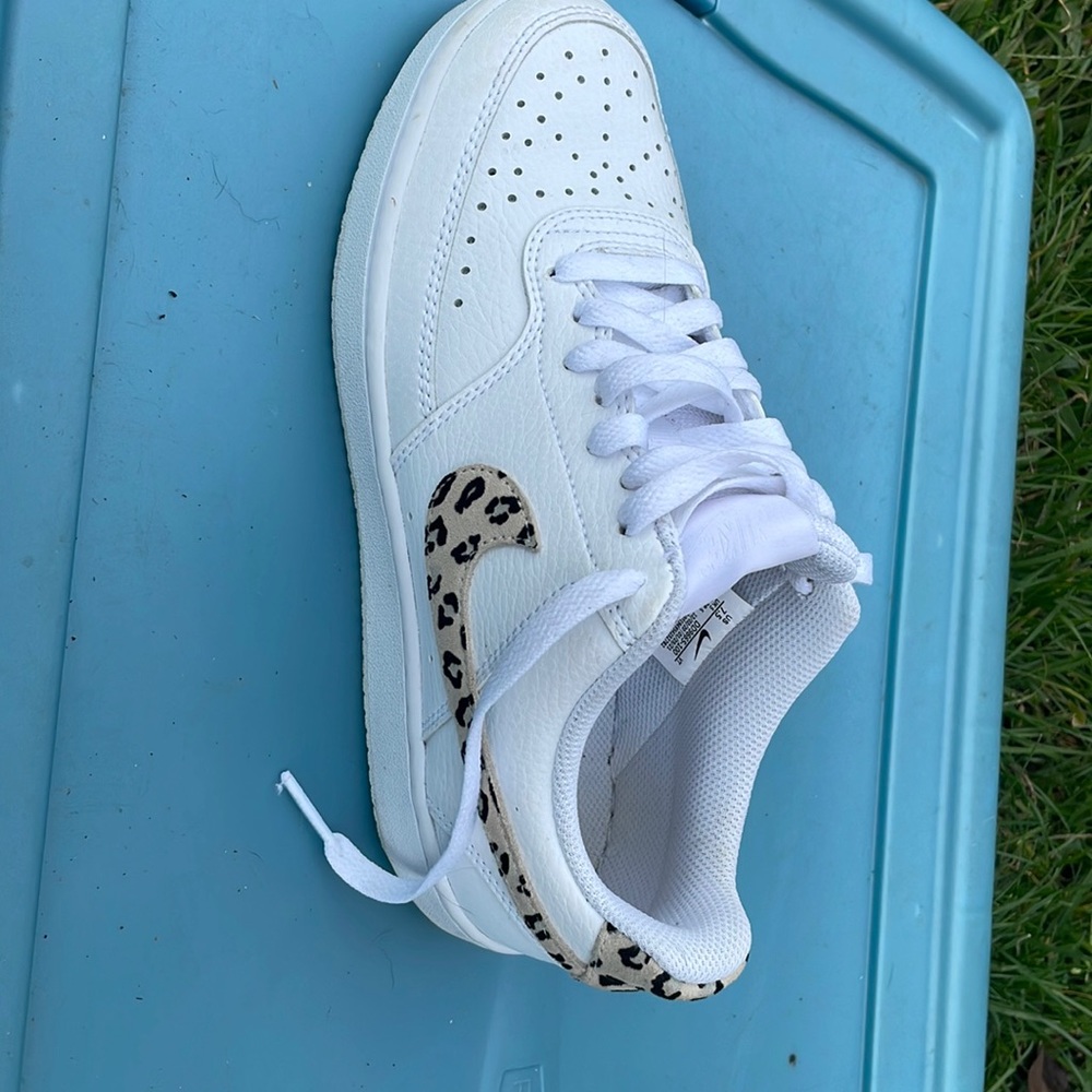Nike leopard court vision court shoes